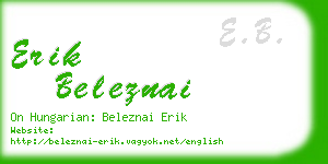 erik beleznai business card